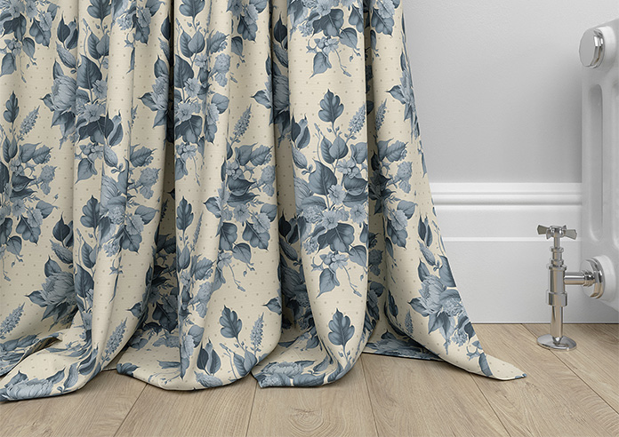 Pensford, Penn Bouquet Raffs Blue - Made to Measure Curtains - Image 6